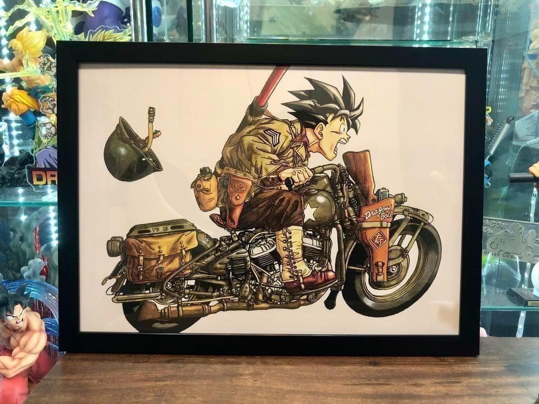 ドラゴンボール イラスト 1993年 特別描き下ろし アーミーバイク 悟空