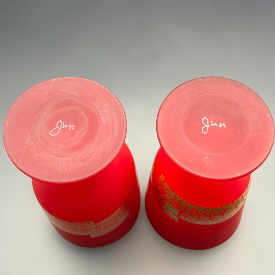 藤田潤 工芸ガラス 手吹 金彩 デカンタとグラス セット 合計3点 - メルカリ