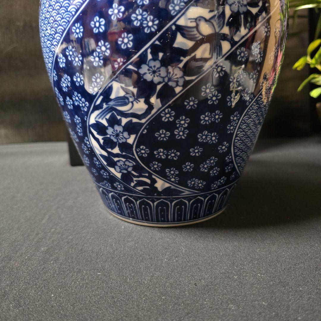 庫山窯 前畑陶器 希少 染付金彩 祥瑞 捻り花文 花瓶 壺 - メルカリ