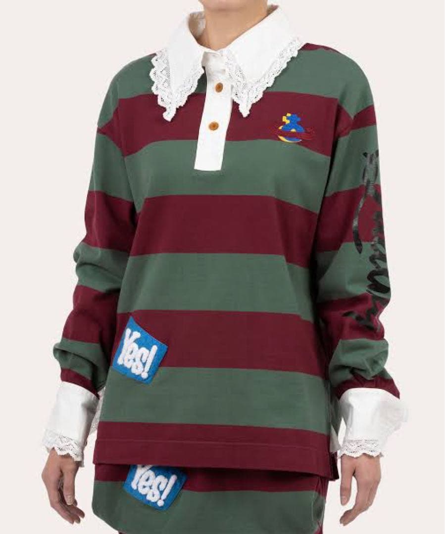 美品 24AW ヴィヴィアンウエストウッド ビッグピッチ ボーダー ラガー