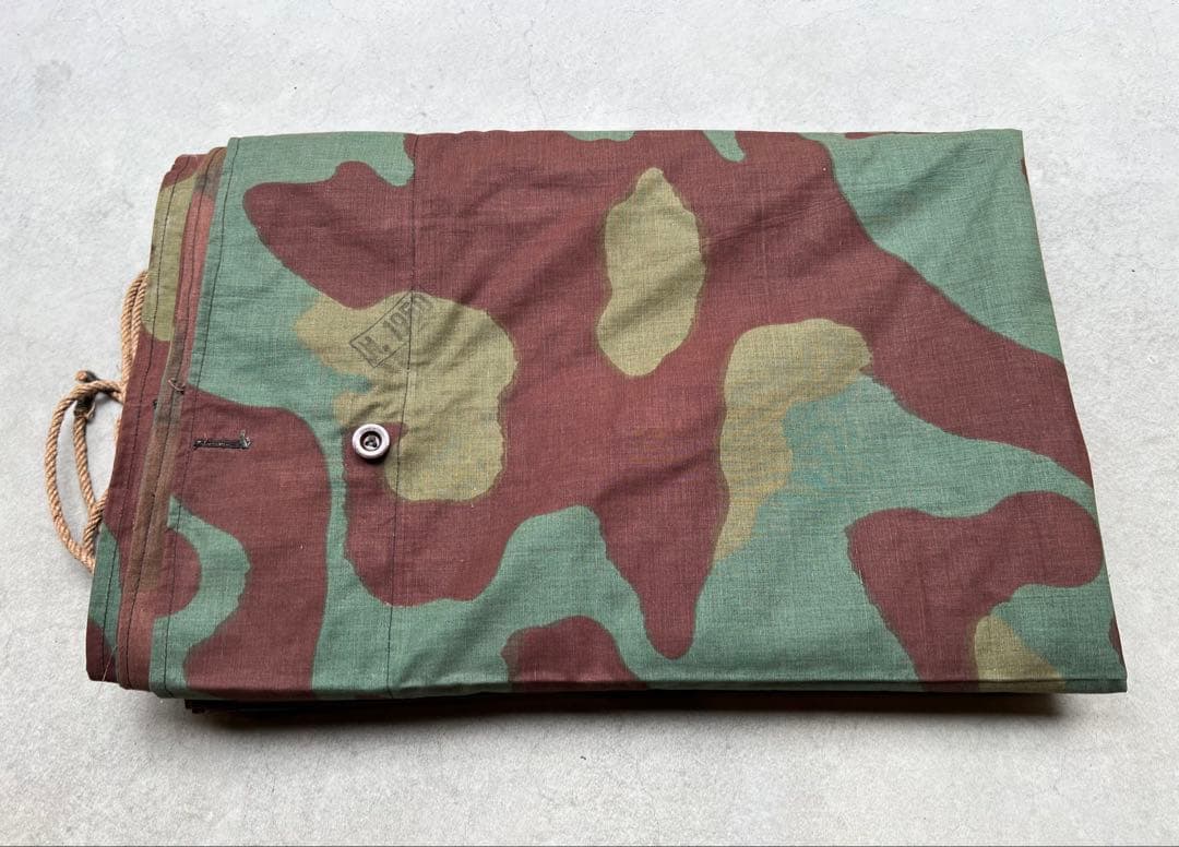 ②1950年 デッドストック イタリア軍幕 タープ テント サンマルコ迷彩