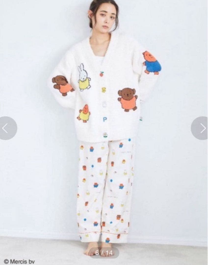 新品】ジェラートピケ ベビモコ総柄 ジャガードカーディガン