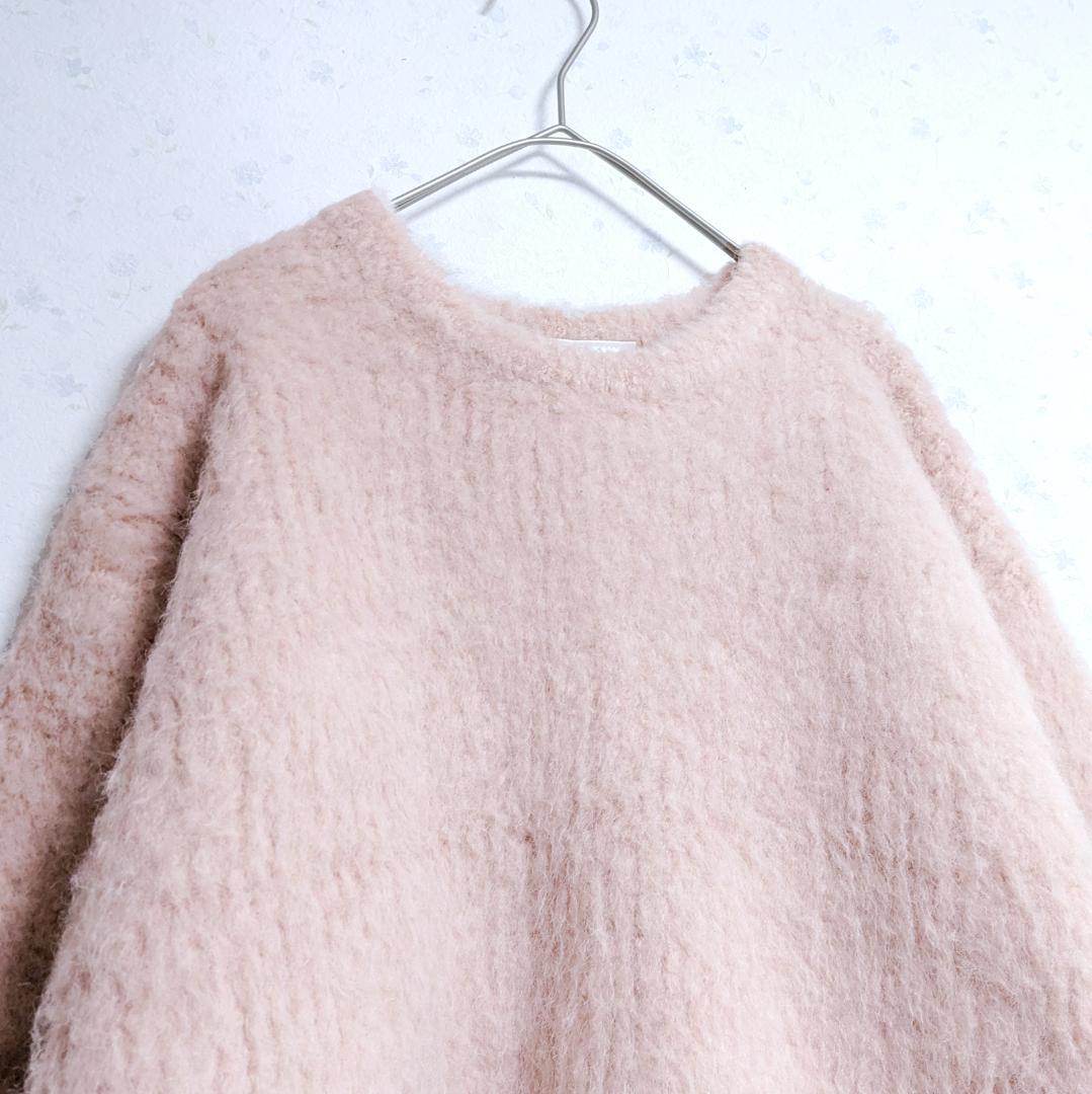 まりっぺ様Whim Gazette ミックスヤーンクルーネックニットプル