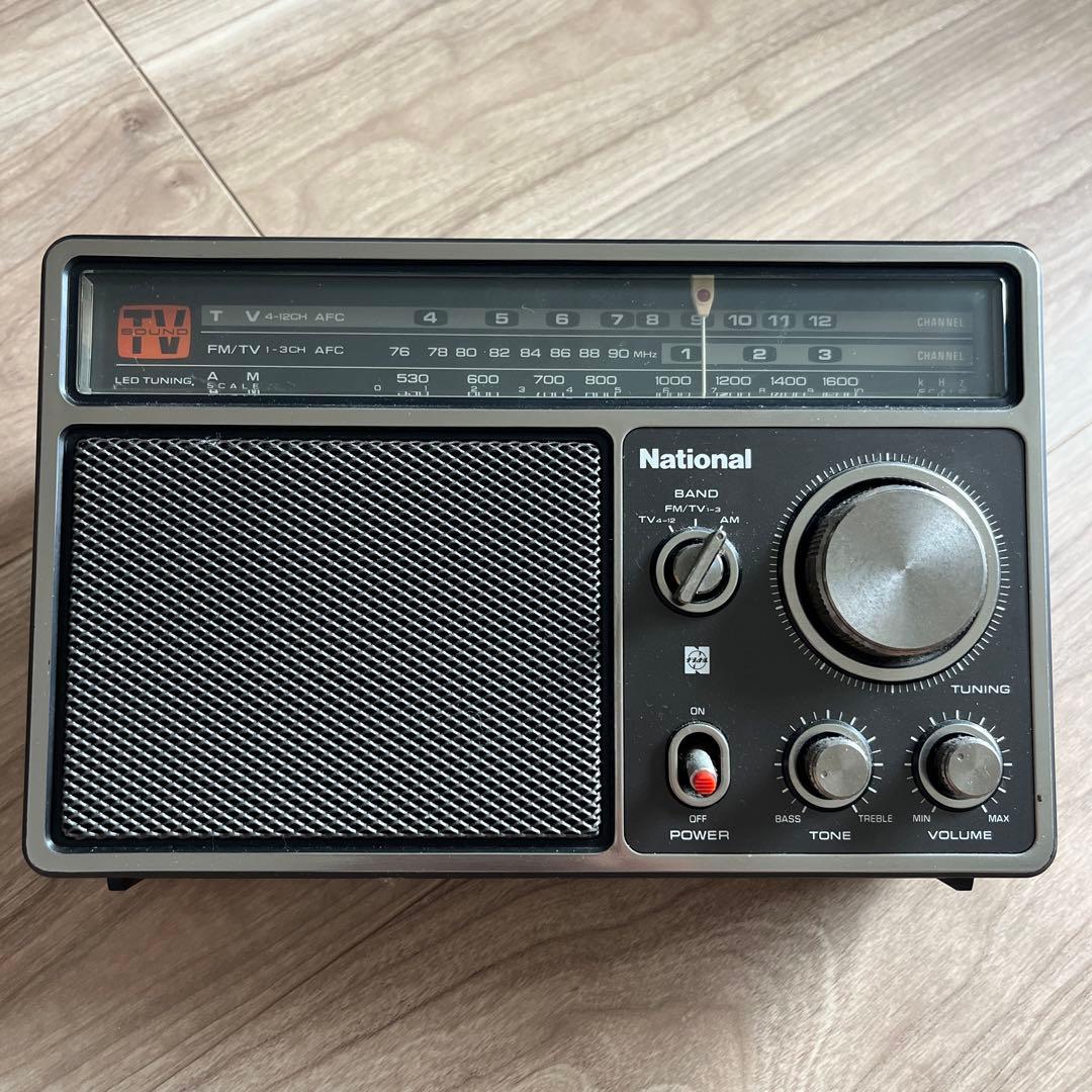 National FM/TV 1-3H ラジオ National Panasonic RF-877 Cougar No.7 1973 Vintage BCL FM MW SW 3