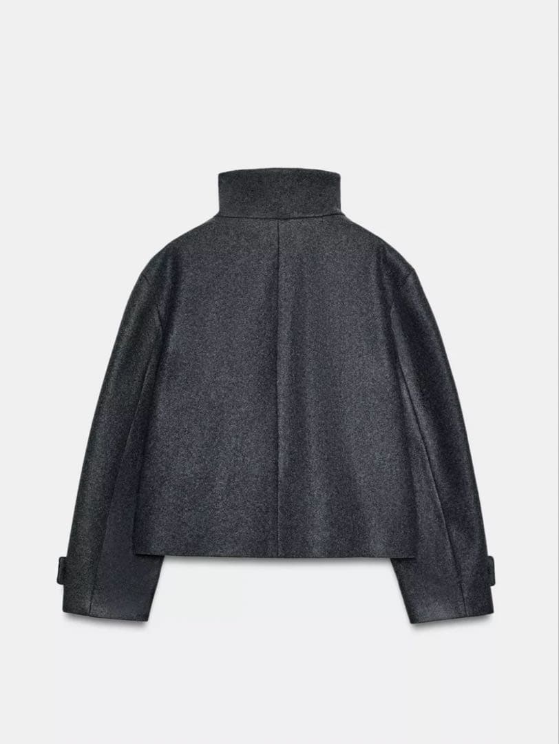 ZARA ザラ ハイネックショートコート 新品、未使用 - メルカリ