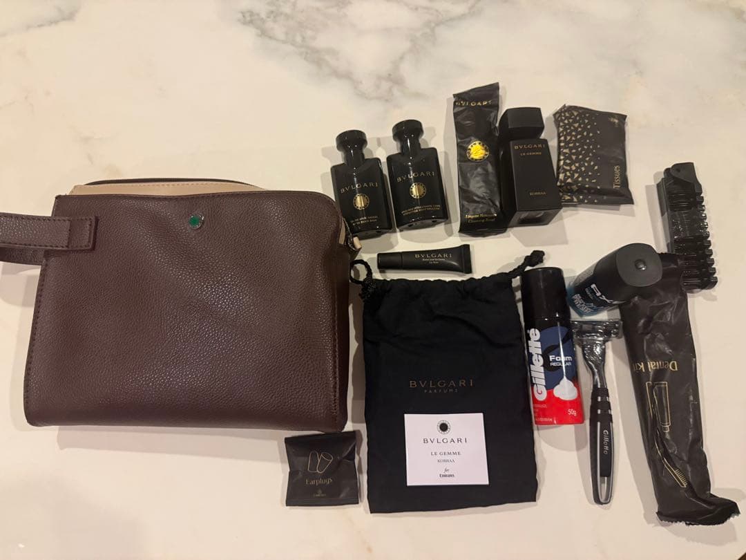 エミレーツ航空ファーストクラス ブルガリ アメニティ⭐︎新品未使用 エミレーツ航空のブルガリとのコラボレーションによる夏期限定