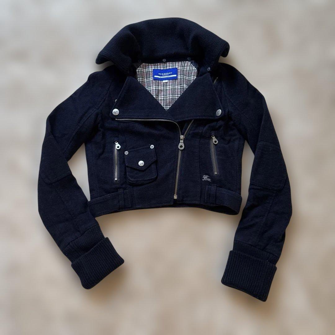 日本製★バーバリーブルーレーベル★ウールライダース　ノバチェック　サイズ38 超美品 バーバリーブルーレーベル 【M】膝丈スカート ノバチェック