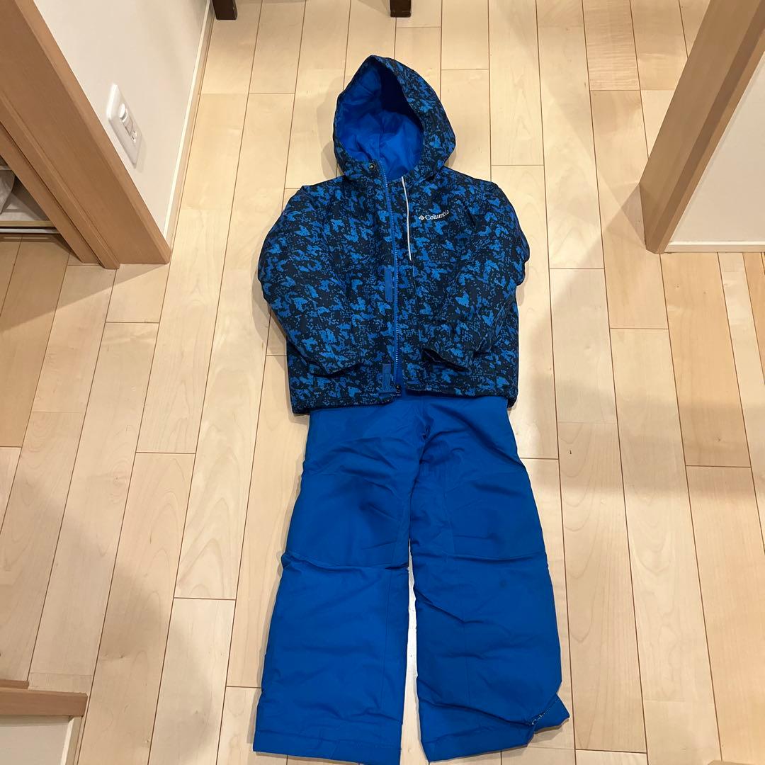 Columbia 子ども用スキーウェア 青黒 - メルカリ