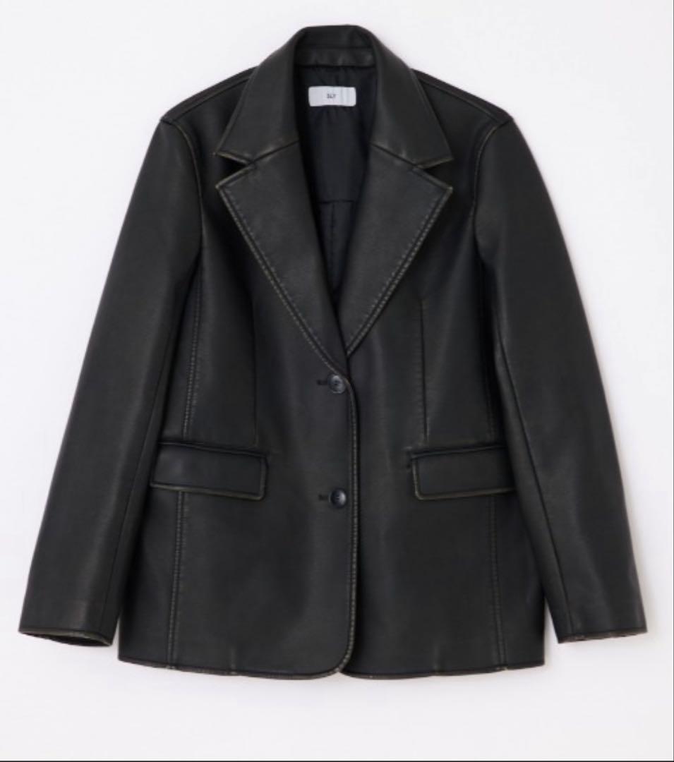 SLY ヴィンテージ フェイクレザー テイラード ジャケット SLY（スライ） ジャケット テーラードジャケット レディース