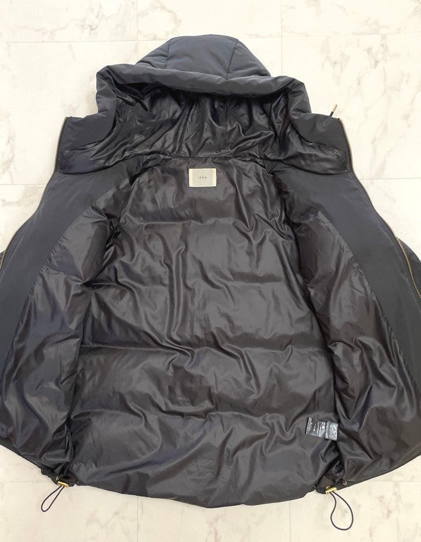 ☆美品☆イエナ 定価38,500円 フーデットショートダウン 36 ブラック