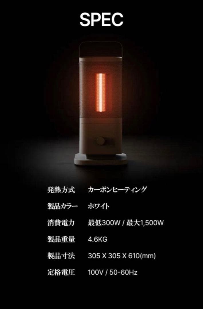 2025年新作】edir 5面カーボンヒーター makuake 第2弾 商品詳細makuakeに