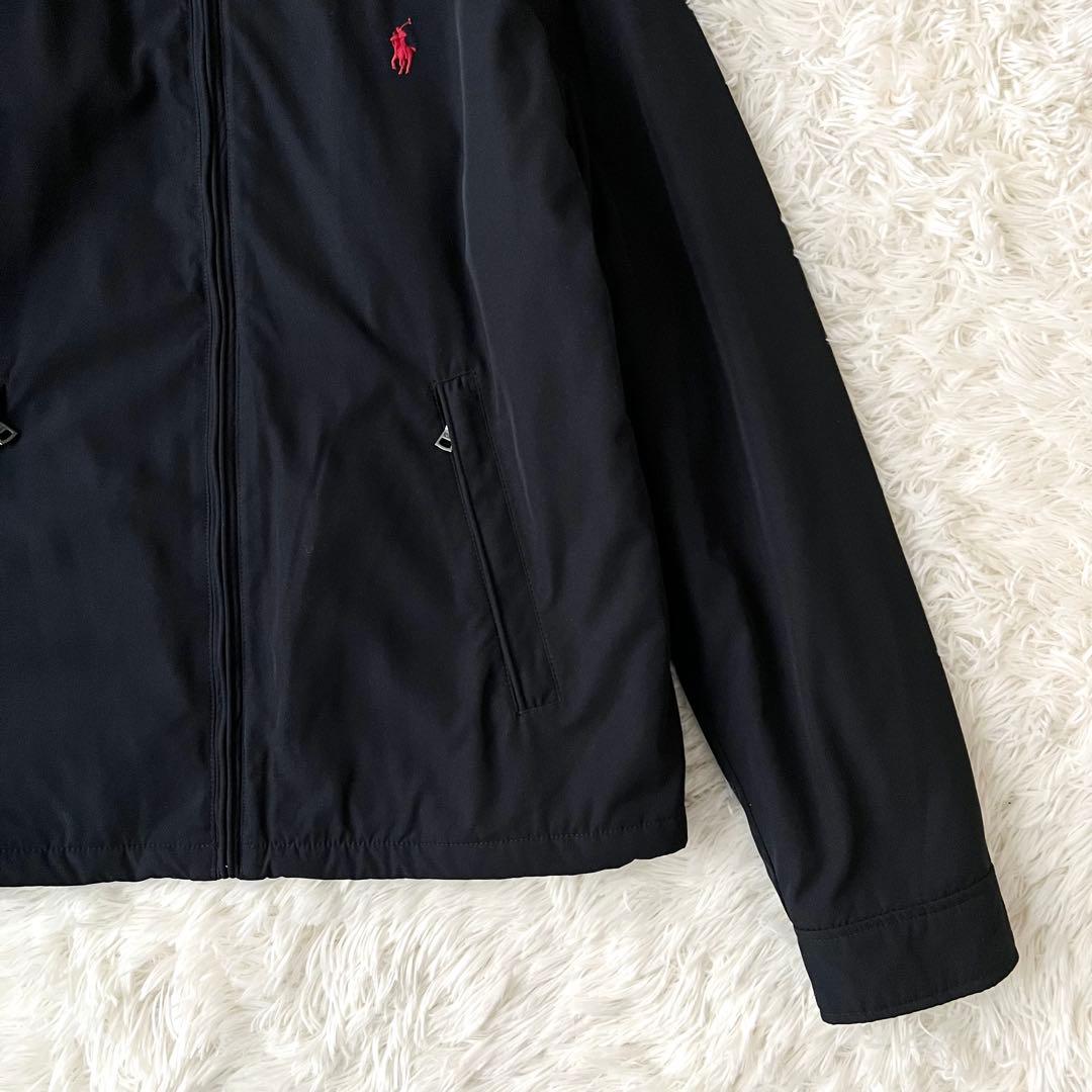 Polo Ralph Lauren 中綿ジップアップ ブルゾン 黒 刺繍ロゴ M - メルカリ