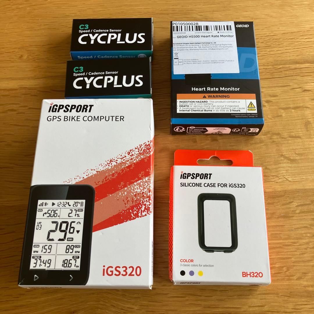 【ほぼ新品】iGPSPORT iGS320＋センサー ＋ケース　セット iGPSPORT ストア