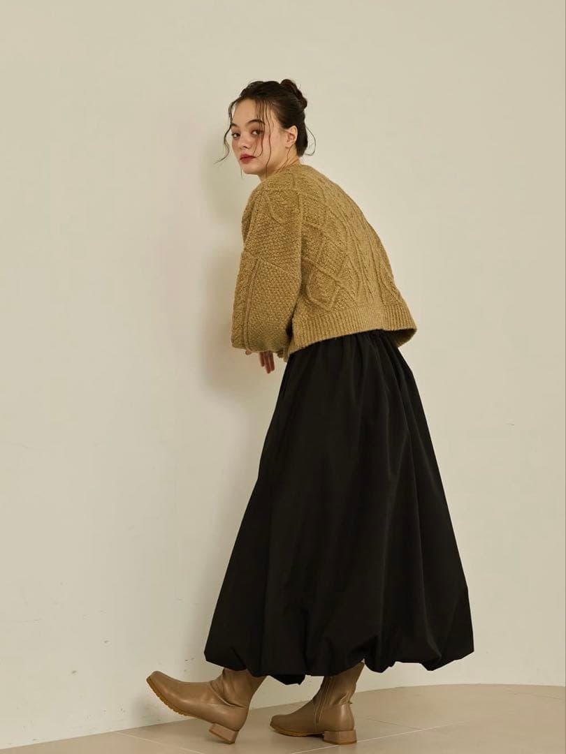 スカート OLUN long balloon skirt / black M long balloon skirt/ロングバルーンスカート（スカート）｜OLUN