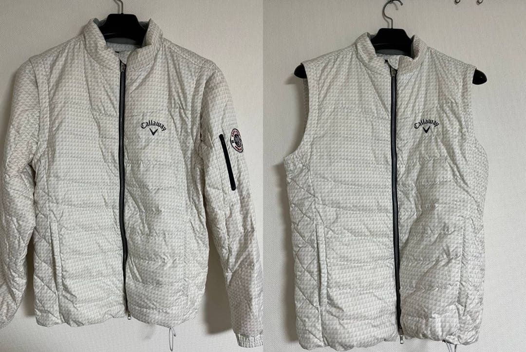 美品】Callaway 2way ホワイト ダウンジャケット - メルカリ
