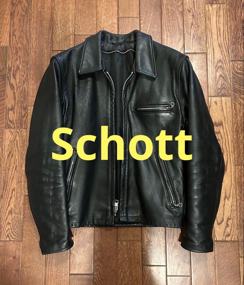 ショット Schott LEATHER ライダースジャケット　本革　サイズ36 Schott N.Y.C（ショット） Schott ダブルライダース 618 ダブル