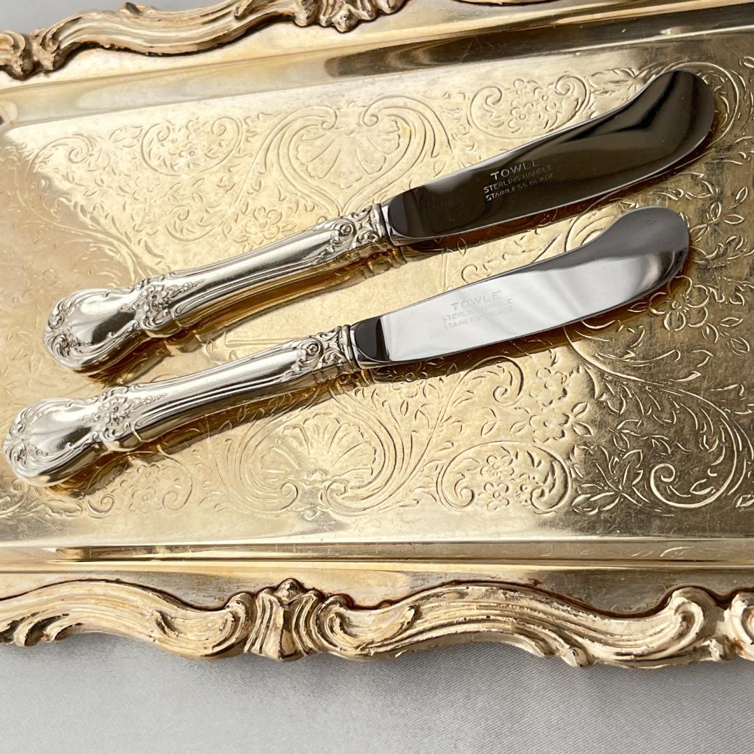 TOWLE】 バターナイフ 2本【純銀ハンドル】 OLD MASTER - メルカリ