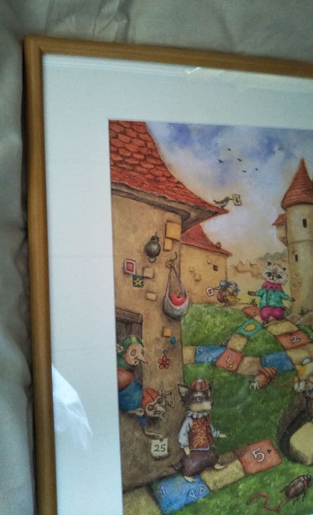 ✴️超特別価格【原画】『スゴロック居住区』犬 猫 動物画 パステル画