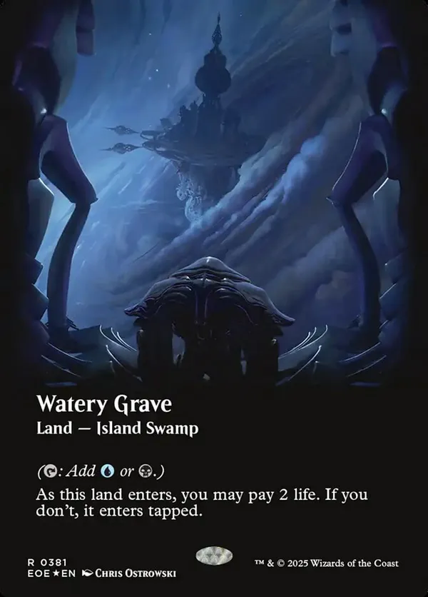Watery Grave (Borderless) (Galaxy Foil) • Edge of Eternities (EOE