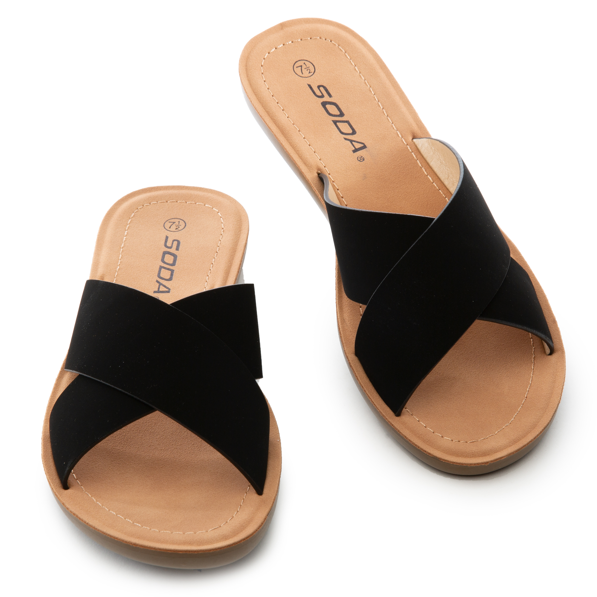 FORTUNE DYNAMICS Type-S Criss Cross Band Sandals FD TYPE-S BLACK