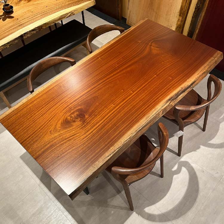 一枚板 サペリ(杢) 840-3/3-7-2 (W185cm) ダイニングテーブル