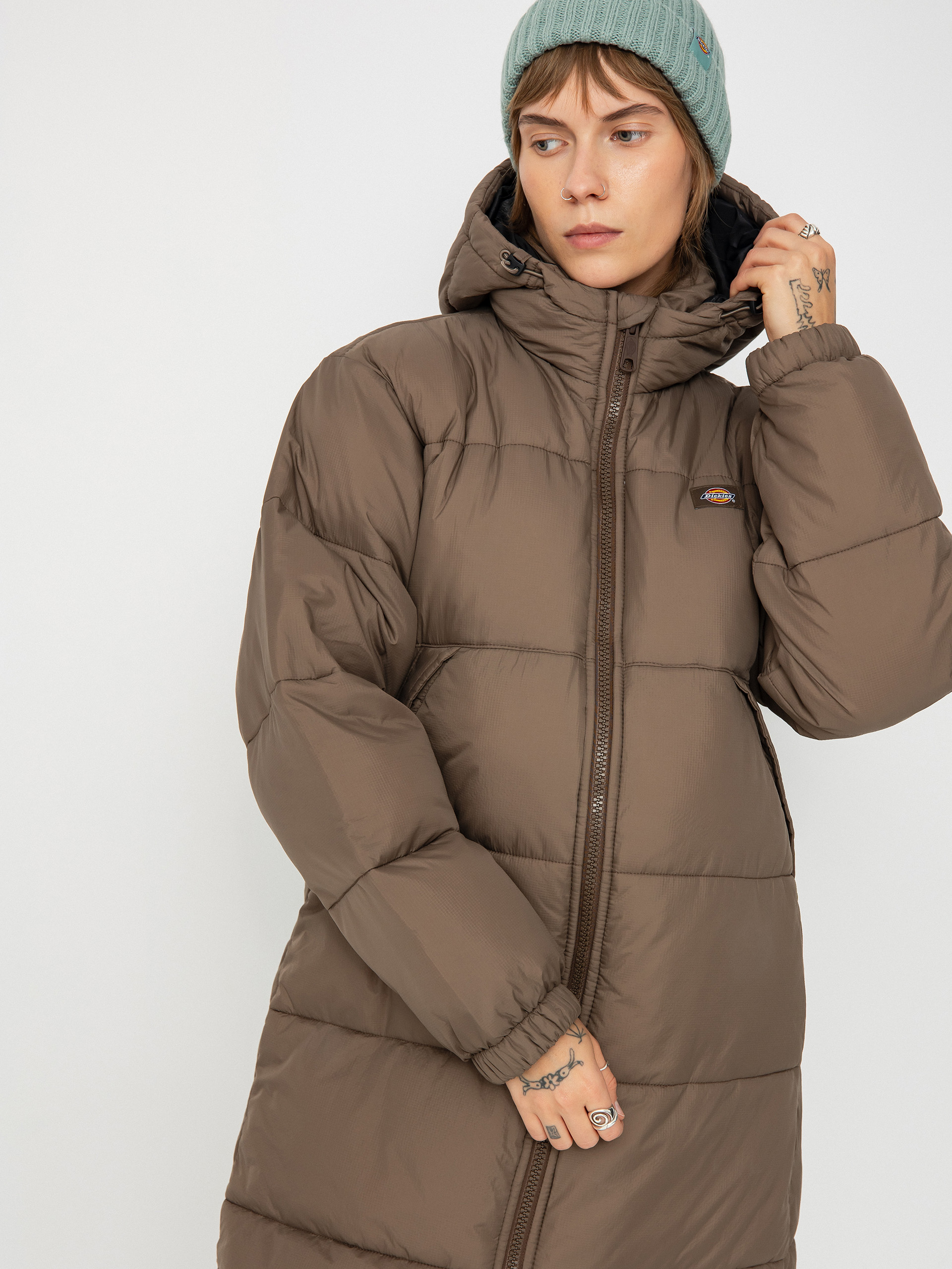 Dickies Alatna Long Wmn Jacket - brown (mushroom)