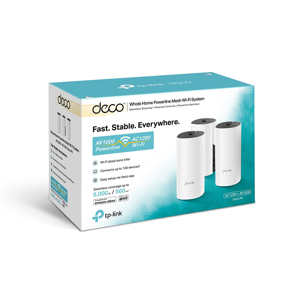 Deco P9 | AC1200+AV1000 Whole Home Hybrid Mesh WiFi System | TP-Link