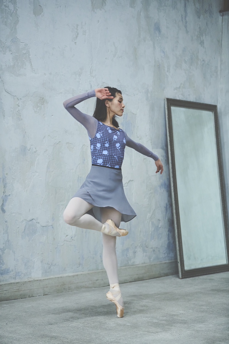 stina / black ribbon wrap skirt / short / gray