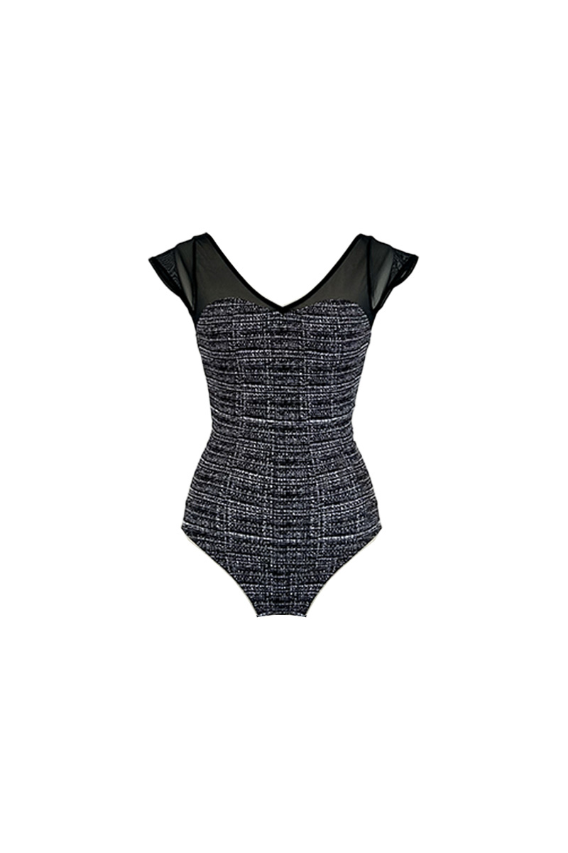 stina / tweed leg warmer / black