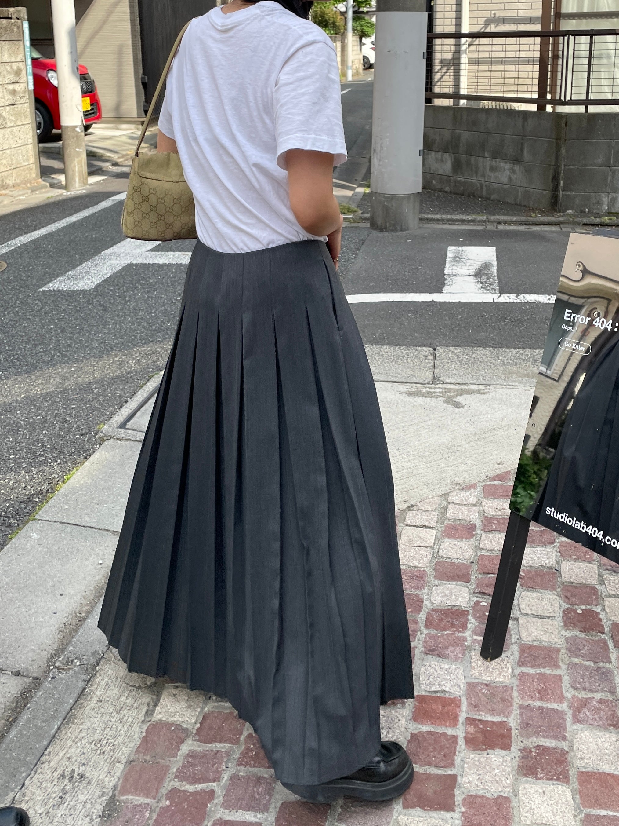 404 Original | PLEATED SKIRT - GRAY – studiolab404.com